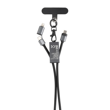 Logotrade promotional merchandise image of: Terra RCS recycled PET phone cord with dual charge cable