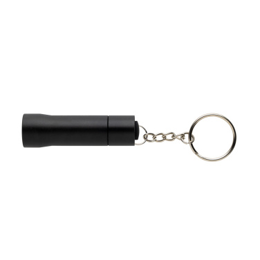 Logo trade promotional merchandise image of: Flash RCS recycled aluminium keychain torch