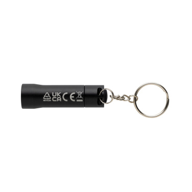 Logo trade business gift photo of: Flash RCS recycled aluminium keychain torch
