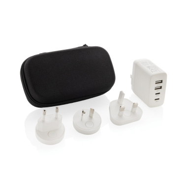 Logo trade promotional products image of: TravelCharge Pro RCS rplastic travel charger with USB C