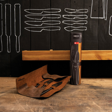 Logo trade promotional merchandise picture of: BOSKA Cheese Knife Set Monaco+ Black