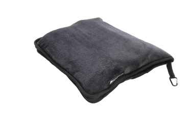 Logo trade promotional giveaway photo of: Blanket and pillow 2 in 1 AMIATA Schwarzwolf
