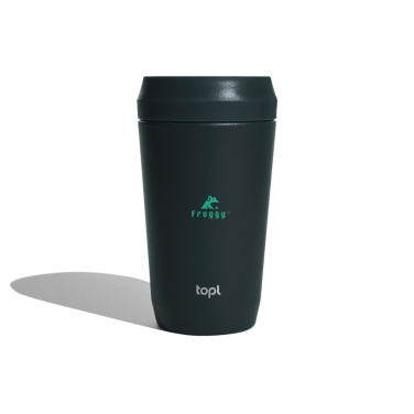 Logo trade corporate gifts image of: Topl Recycled Steel To Go Tumbler Patented 360 Lid 354ml