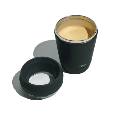 Logo trade promotional gifts image of: Topl Recycled Steel To Go Tumbler Patented 360 Lid 235ml
