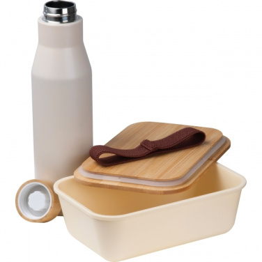 Logo trade advertising products image of: Set Lunchbox with stainless steel bottle Toronto