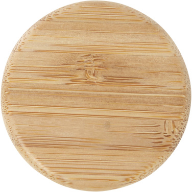 Logotrade promotional product image of: Lume 500 ml matte soda lime glass bottle with bamboo lid