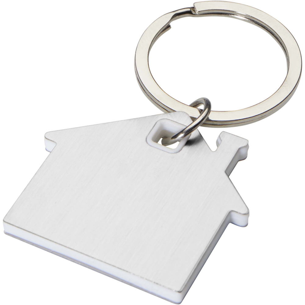 Logo trade promotional merchandise image of: Nook house-shaped keychain