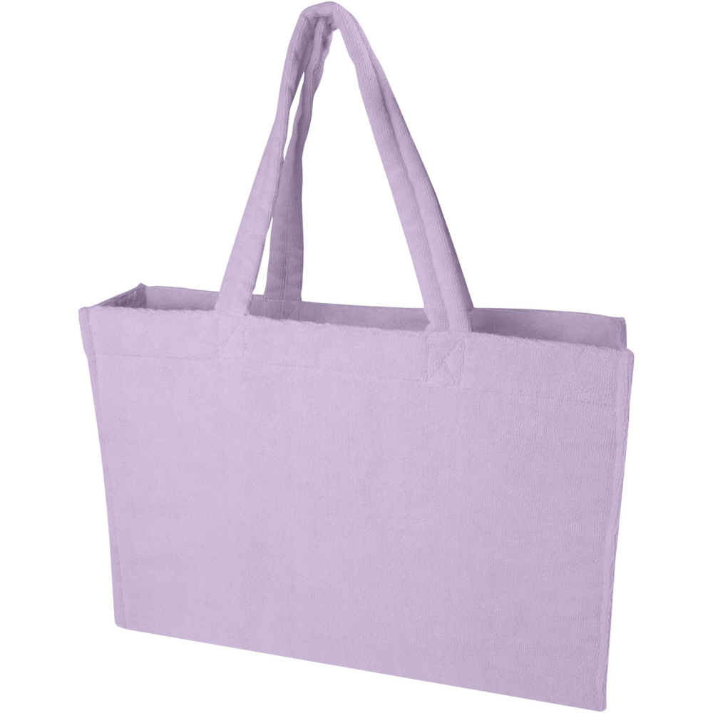 Logo trade promotional products image of: Siam GRS recycled terry beach tote bag 13L