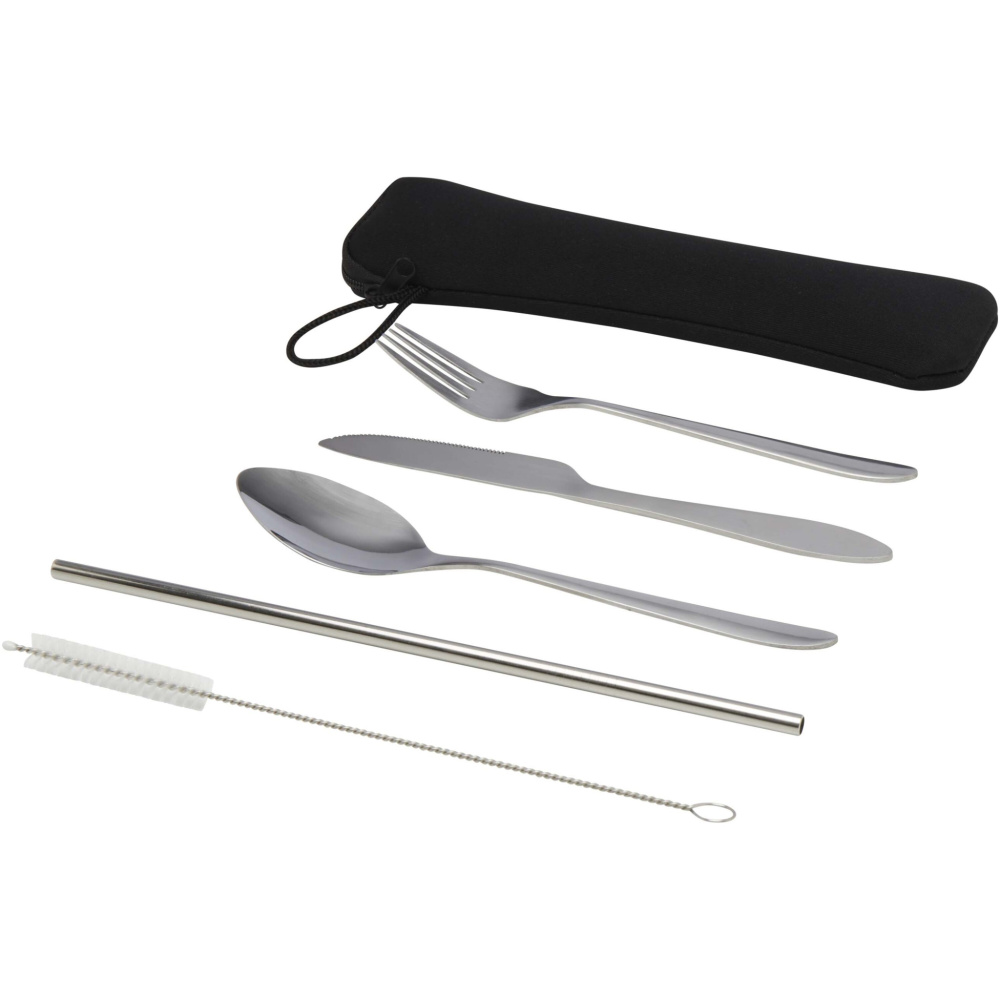 Logo trade promotional merchandise photo of: Sheen 5-piece stainless steel cutlery set