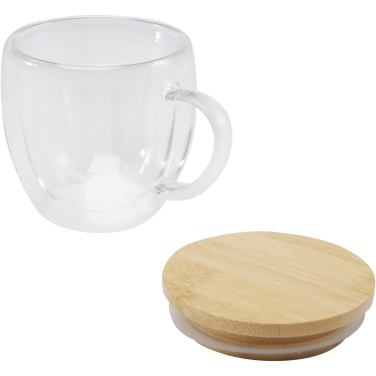 Logotrade business gift image of: Lenora 250 ml glass cup with bamboo lid