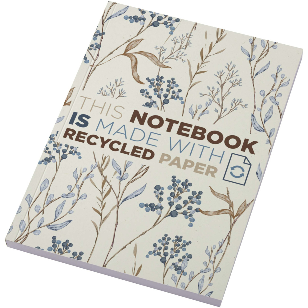 Logo trade advertising products image of: Novella Austen A5 recycled soft cover notebook - 100 sheets