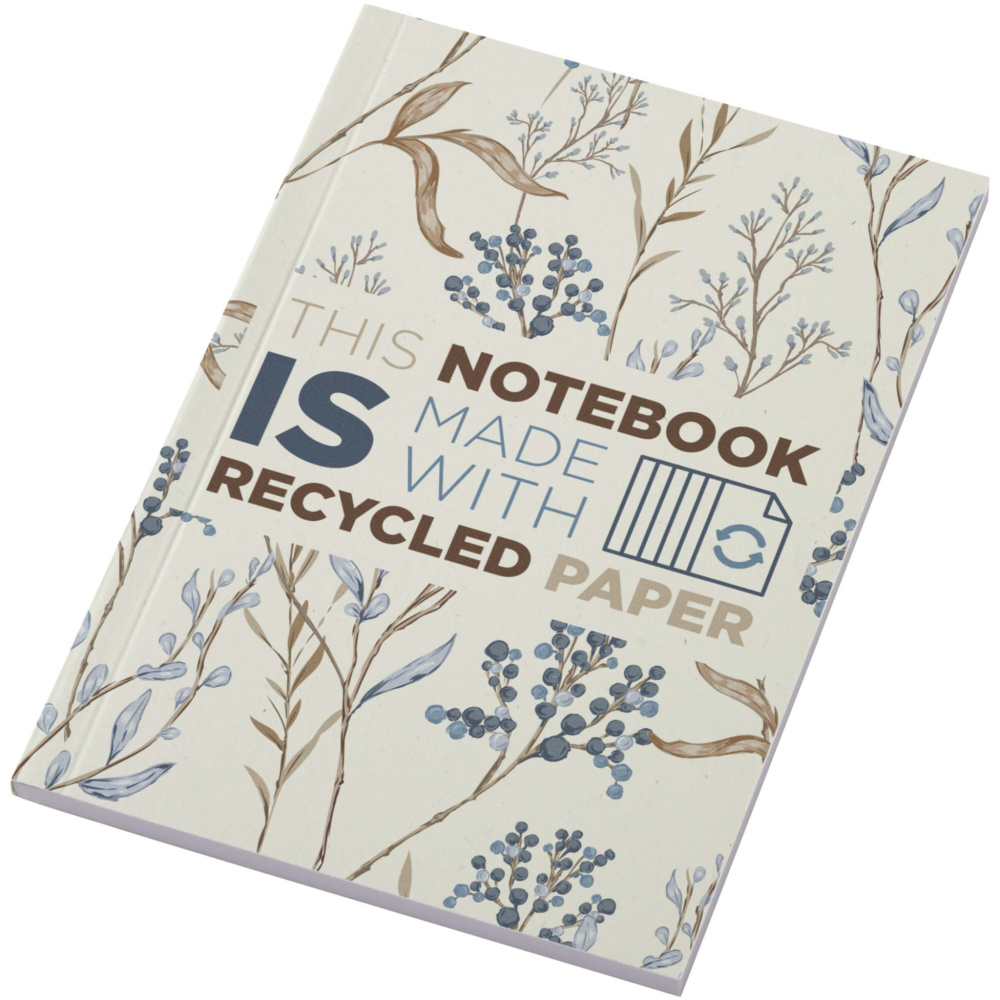 Logo trade promotional giveaway photo of: Novella Austen A6 recycled soft cover notebook - 50 sheets
