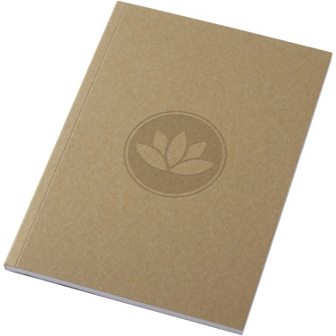 Logo trade promotional merchandise photo of: Novella Austen A5 recycled soft cover kraft notebook - 50 sheets