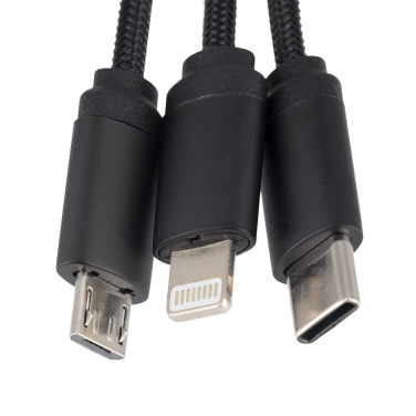 Logo trade promotional products picture of: Cable 3in1 with illuminated logo - LH-ZM04