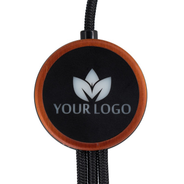 Logo trade promotional merchandise image of: Cable 3in1 with illuminated logo - LH-ZM04