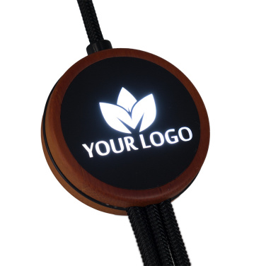 Logo trade promotional giveaway photo of: Cable 3in1 with illuminated logo - LH-ZM04