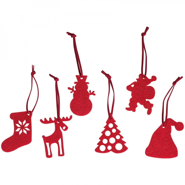 Logo trade promotional giveaways picture of: 6-piece Christmas tree decorations FERGUS