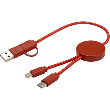 Logotrade advertising products photo of: Citala 5-in-1 recycled plastic 30 cm data sync and 27W fast charge cable