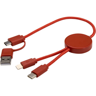Logo trade promotional giveaways picture of: Citala 5-in-1 recycled plastic 30 cm data sync and 27W fast charge cable