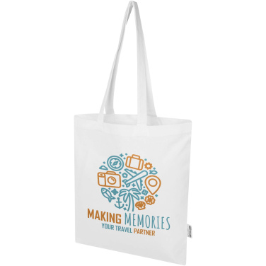 Logotrade business gifts photo of: Madras Blend 140 g/m² GRS recycled cotton tote bag 7L