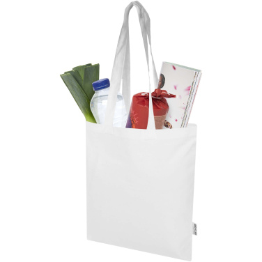 Logotrade promotional product image of: Madras Blend 140 g/m² GRS recycled cotton tote bag 7L