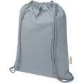 Oregon Blend 140 g/m² GRS recycled drawstring bag 5L, Grey