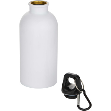 Logotrade advertising product image of: Oregon 400 ml sublimation RCS recycled single wall stainless steel water bottle with carabiner