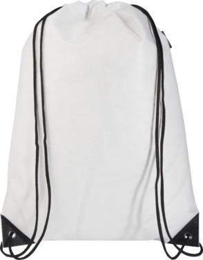 Logotrade promotional gift picture of: Evergreen GRS recycled non-woven drawstring bag 5L