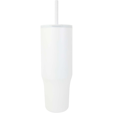 Logotrade promotional merchandise picture of: Brady 900 ml RCS certified insulated tumbler with silicone straw