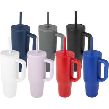 Logo trade corporate gifts image of: Brady 900 ml RCS certified insulated tumbler with silicone straw