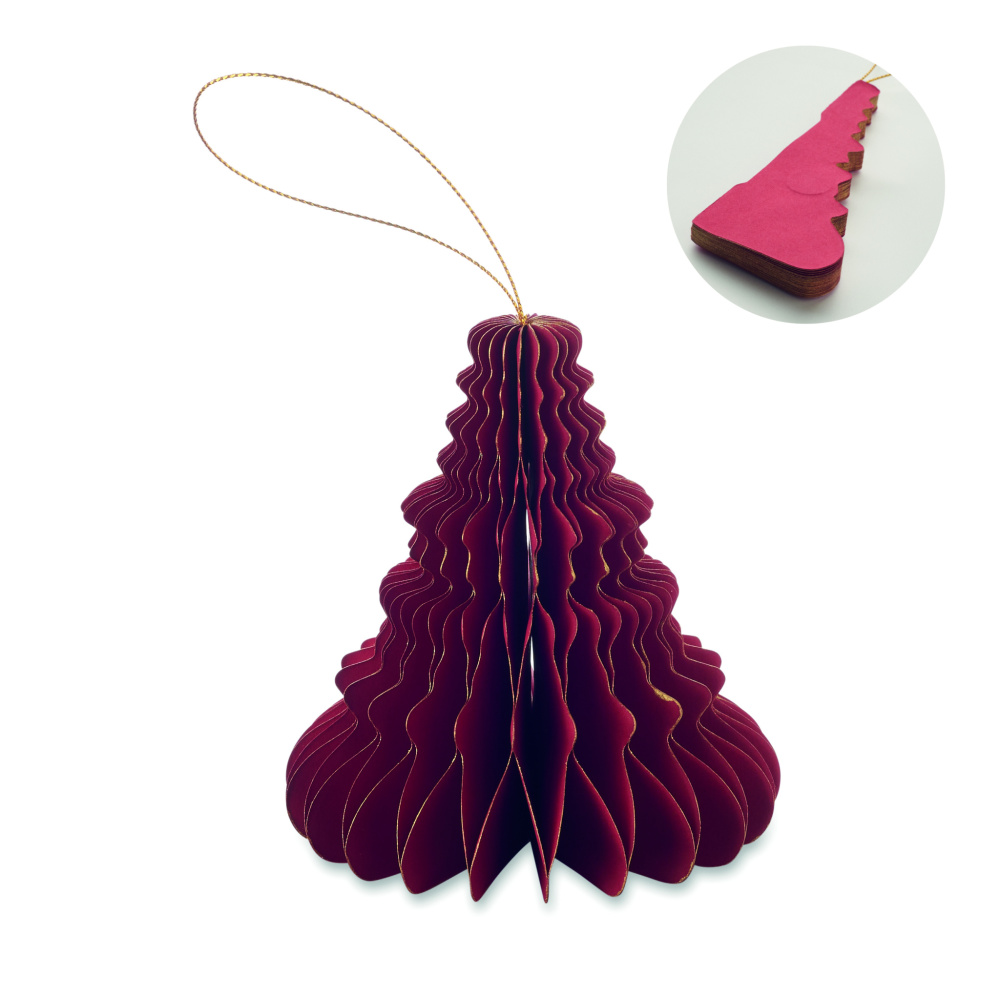 Logo trade promotional merchandise image of: Christmas paper tree hanger