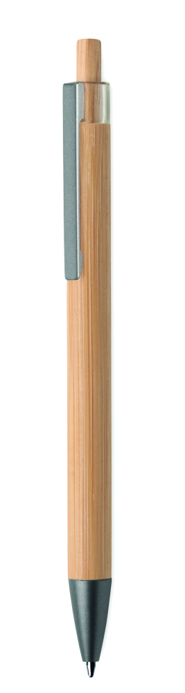 Logo trade promotional product photo of: Push button bamboo pen