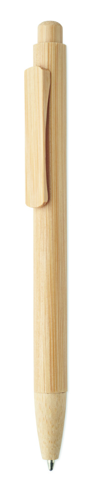 Logo trade promotional merchandise picture of: Bamboo automatic ball pen