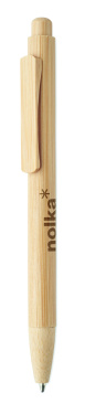 Logo trade corporate gifts picture of: Bamboo automatic ball pen