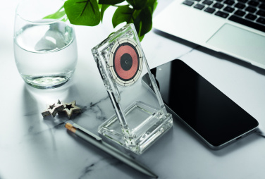 Logo trade advertising products image of: Acrylic wireless charger 15W
