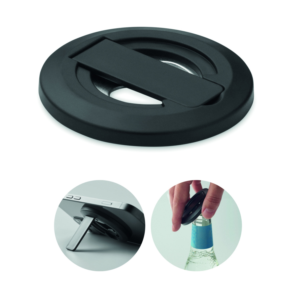 Logo trade promotional product photo of: Phone holder and bottle opener
