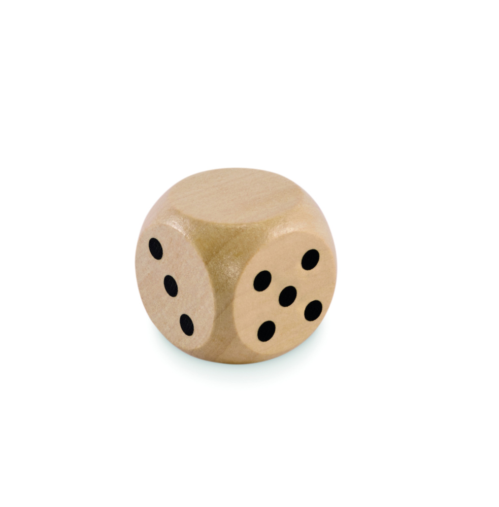 Logotrade corporate gift picture of: Schima wooden dice 3cm dia