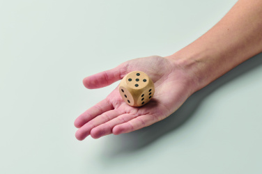 Logo trade promotional merchandise picture of: Schima wooden dice 3cm dia