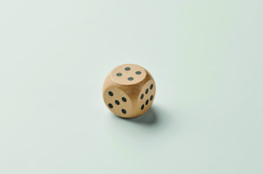 Logo trade promotional gifts picture of: Schima wooden dice 3cm dia