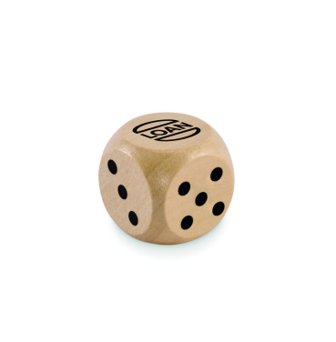 Logo trade promotional gifts picture of: Schima wooden dice 3cm dia