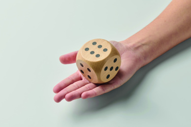Logo trade promotional giveaways image of: Schima wooden dice 5cm dia