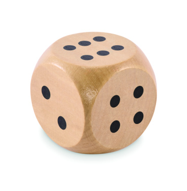 Logotrade promotional giveaway picture of: Schima wooden dice 5cm dia