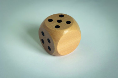 Logo trade promotional gifts image of: Schima wooden dice 5cm dia