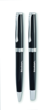 Logo trade promotional gifts picture of: Ball pen and roller set