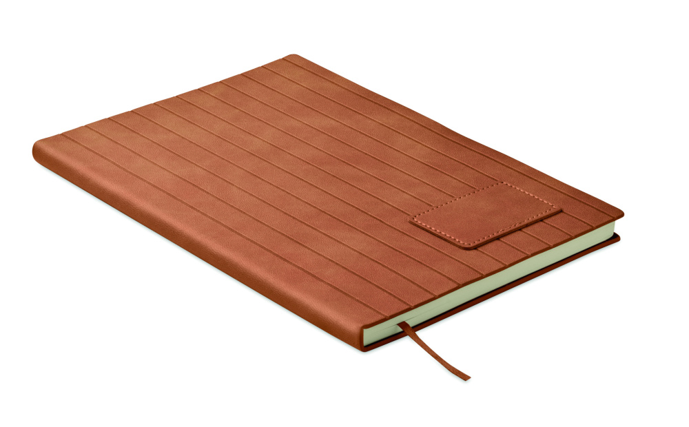 Logo trade promotional merchandise picture of: A5 notebook in smokey PU