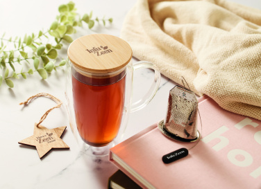 Logotrade corporate gift image of: Double wall glass mug 450ml