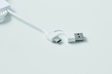 Logo trade business gift photo of: 2 in 1 charging cable type-C