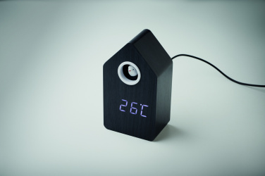 Logo trade advertising products image of: MDF cuckoo alarm clock