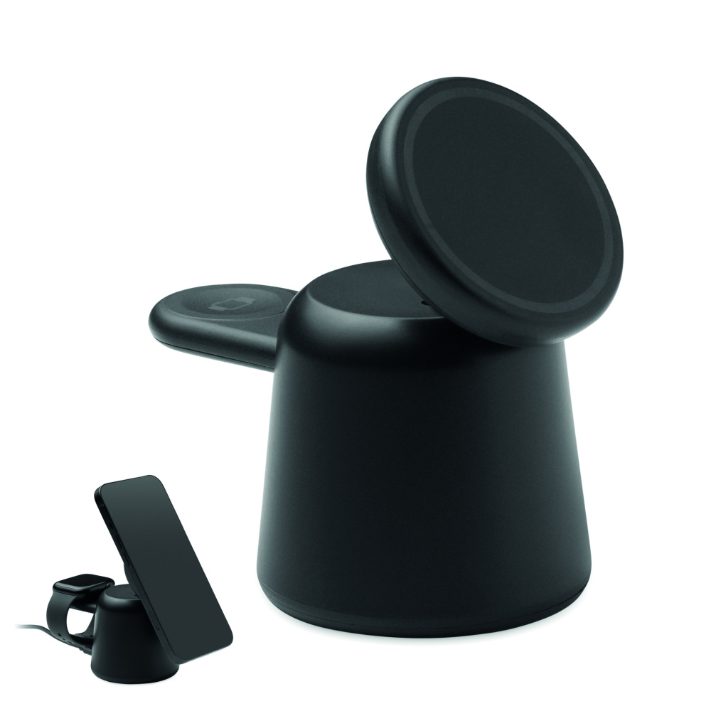 Logotrade promotional giveaways photo of: 3 in 1 wireless charger 15W