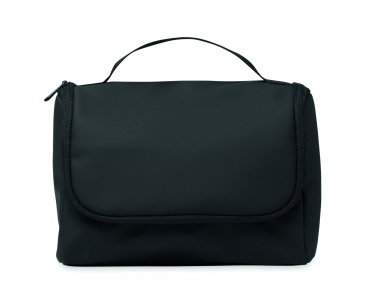 Logo trade promotional giveaways image of: Cosmetic hanging bag in PU